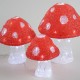 Set of 3 acrylic christmas mushrooms LED lights 